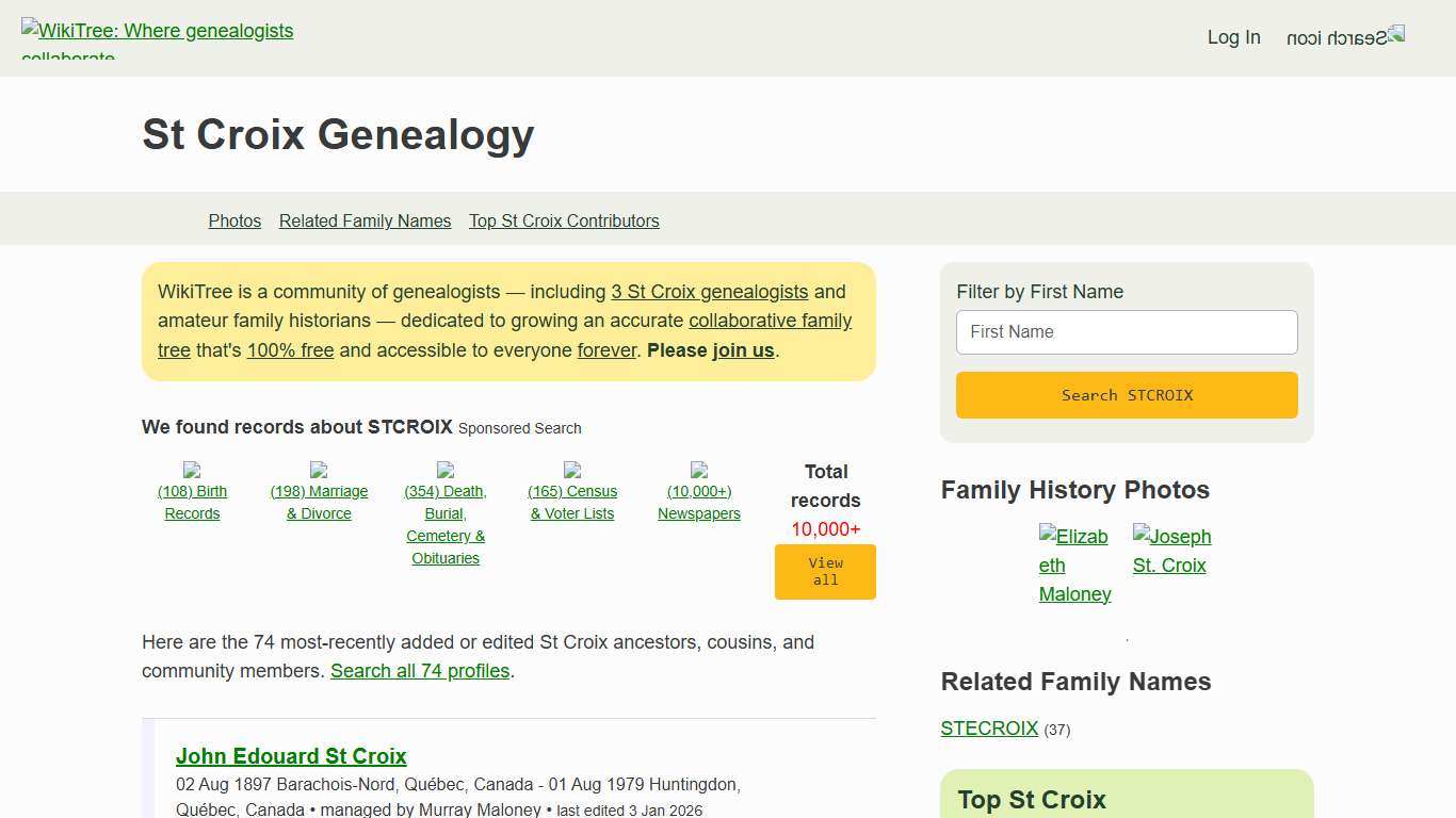 St Croix Genealogy WikiTree FREE Family Tree